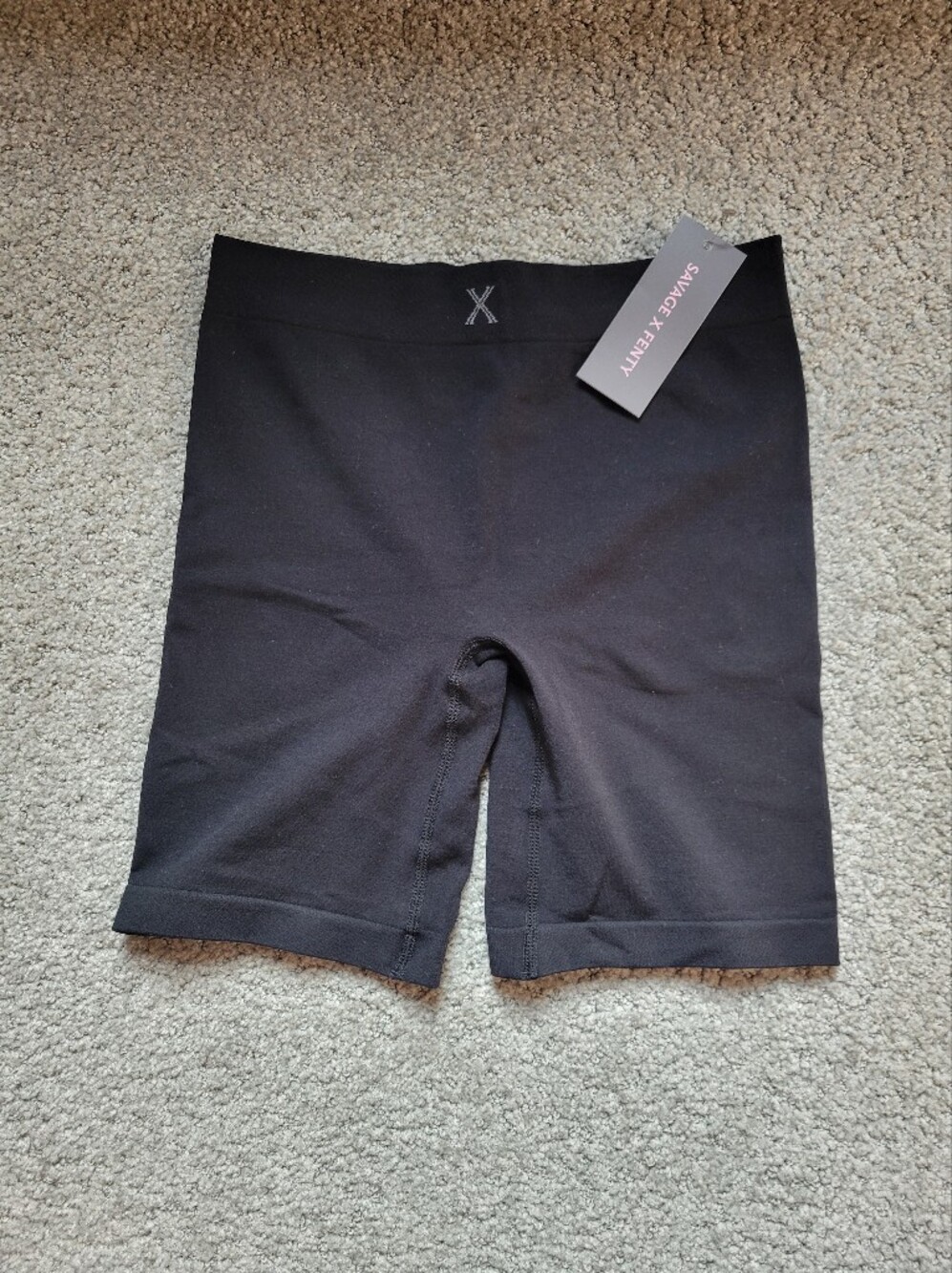 Savage X Fenty Modal Framework Bike Shorts Black Caviar NWT Size Medium